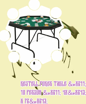 10 person folding poker table