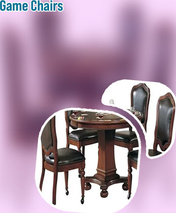 Modern poker table and chairs