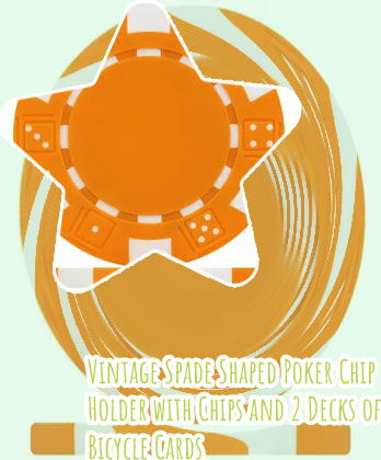 Orange poker chip