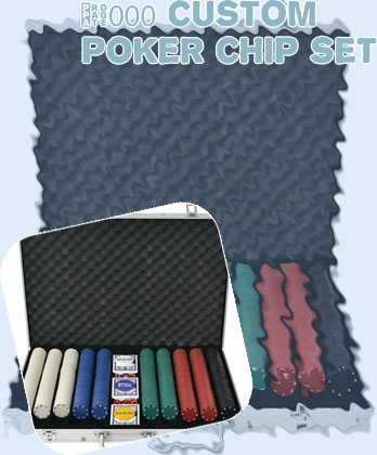 Poker set 1000 chips