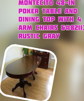Round poker table with dining top